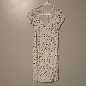 Lark & Ro Cream Mini Dress with Black‎ Pattern Womens Size 12